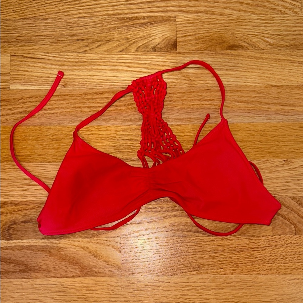 Red aerie bikini top